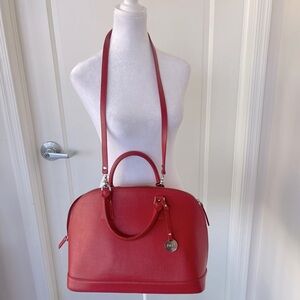 Fiore Genuine Italian Leather Women’s Handbag Satchel Red